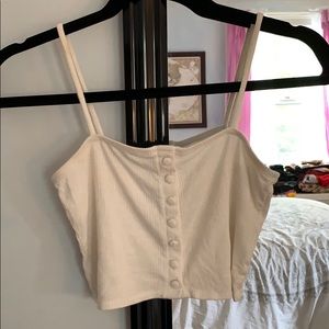 Forever 21 Button Down Crop Top